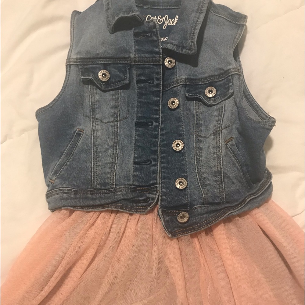 Jean vest with skirt